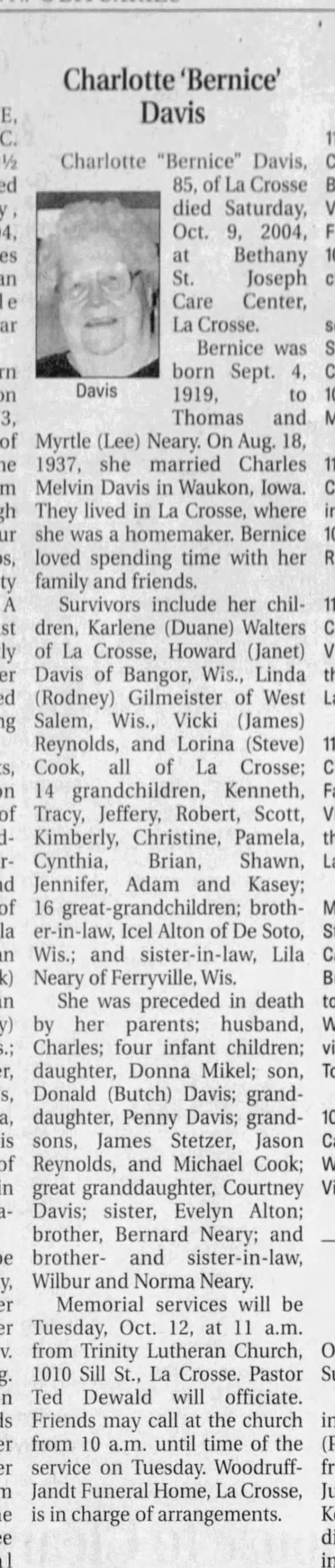 Clipping from The La Crosse Tribune